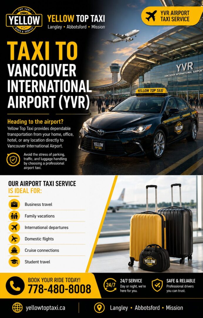 Comfortable airport taxi service to YVR